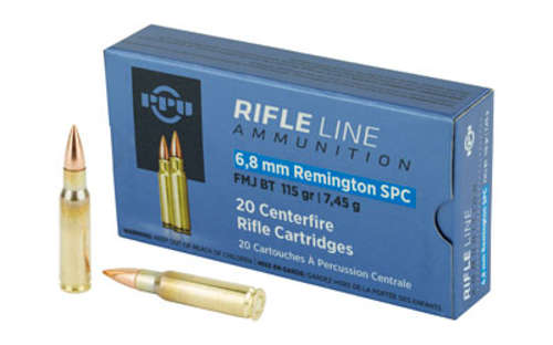 Ammunition Prvi Partizan Rifle 6.8mmSPC PPU 6.8SPC FMJBT 115GR 20/1000 • Model: Rifle